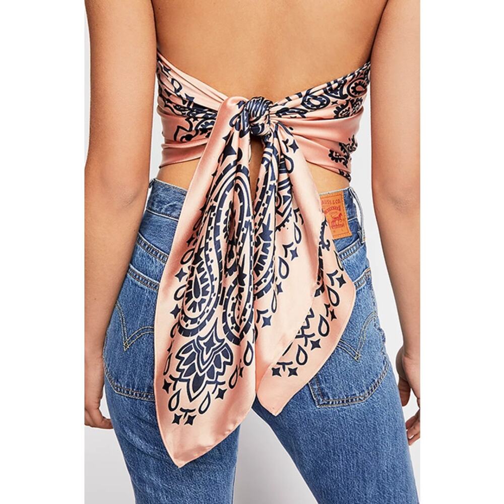 Free People Savannah Bandana Silky Print - 43" - New